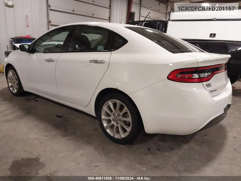 2015 Dodge Dart Limited VIN: 1C3CDFCB7FD201157 Lot: 40811938