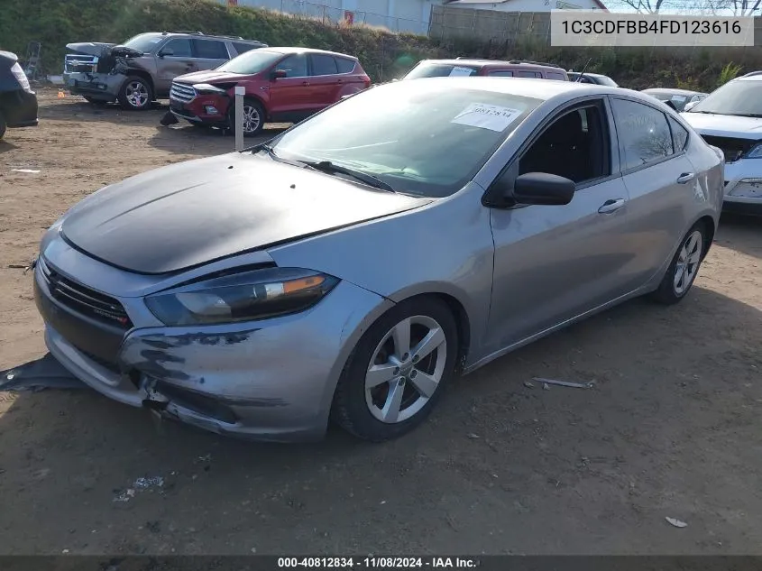 2015 Dodge Dart Sxt VIN: 1C3CDFBB4FD123616 Lot: 40812834