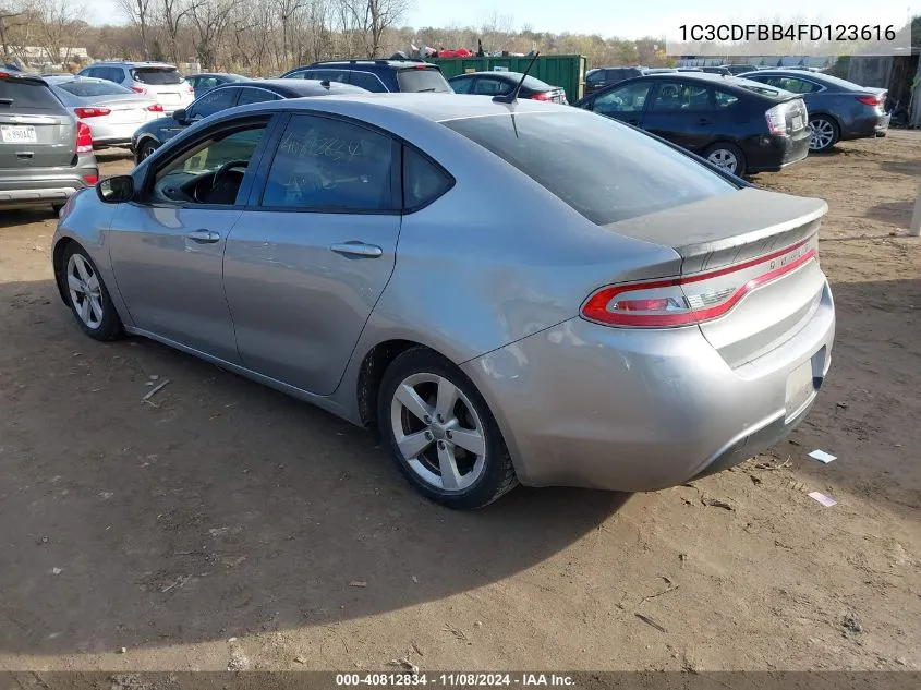 2015 Dodge Dart Sxt VIN: 1C3CDFBB4FD123616 Lot: 40812834