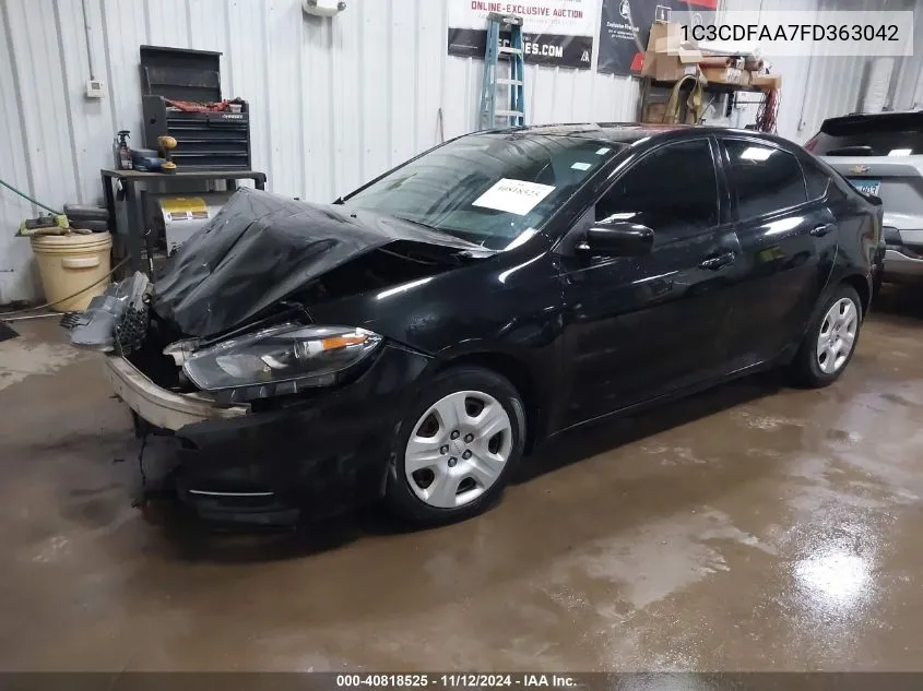 1C3CDFAA7FD363042 2015 Dodge Dart Se