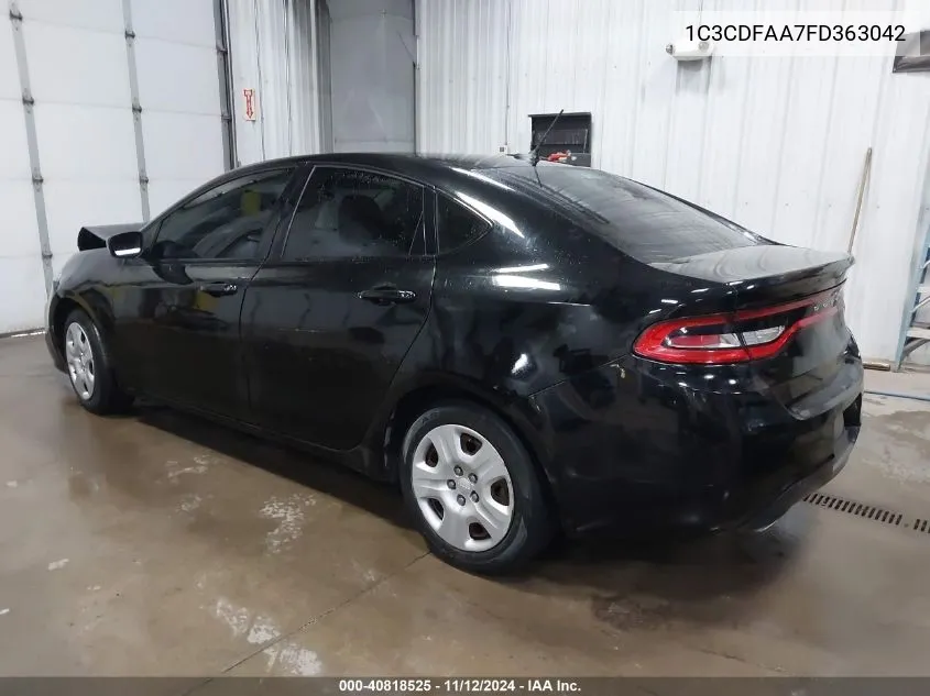 1C3CDFAA7FD363042 2015 Dodge Dart Se