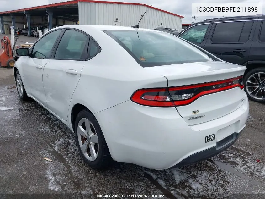 2015 Dodge Dart Sxt VIN: 1C3CDFBB9FD211898 Lot: 40820890