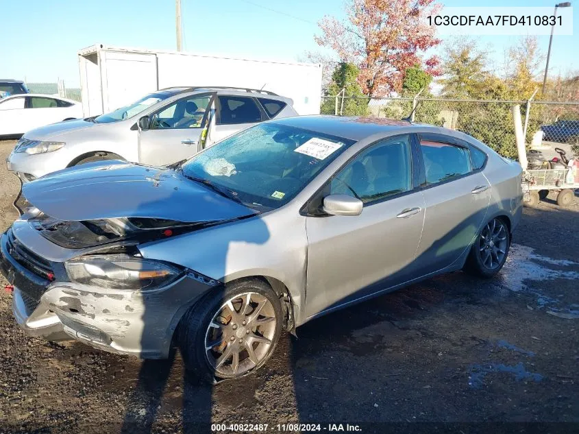 2015 Dodge Dart Se VIN: 1C3CDFAA7FD410831 Lot: 40822487