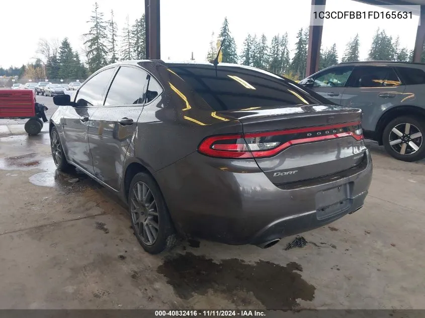 2015 Dodge Dart Sxt VIN: 1C3CDFBB1FD165631 Lot: 40832416