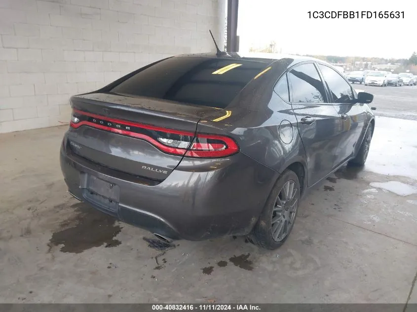 2015 Dodge Dart Sxt VIN: 1C3CDFBB1FD165631 Lot: 40832416