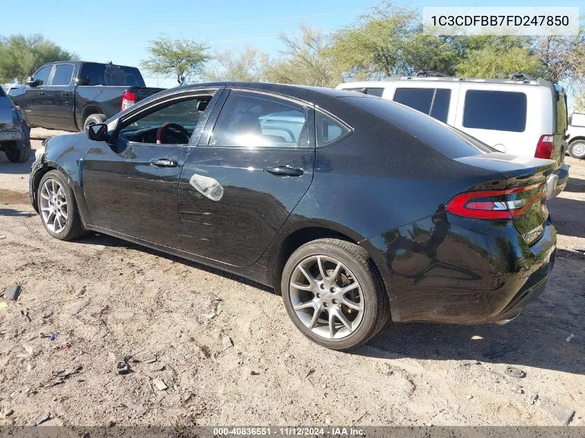 1C3CDFBB7FD247850 2015 Dodge Dart Sxt