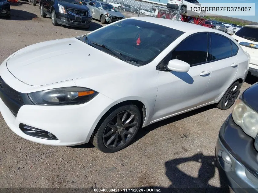 2015 Dodge Dart Sxt VIN: 1C3CDFBB7FD375067 Lot: 40838421