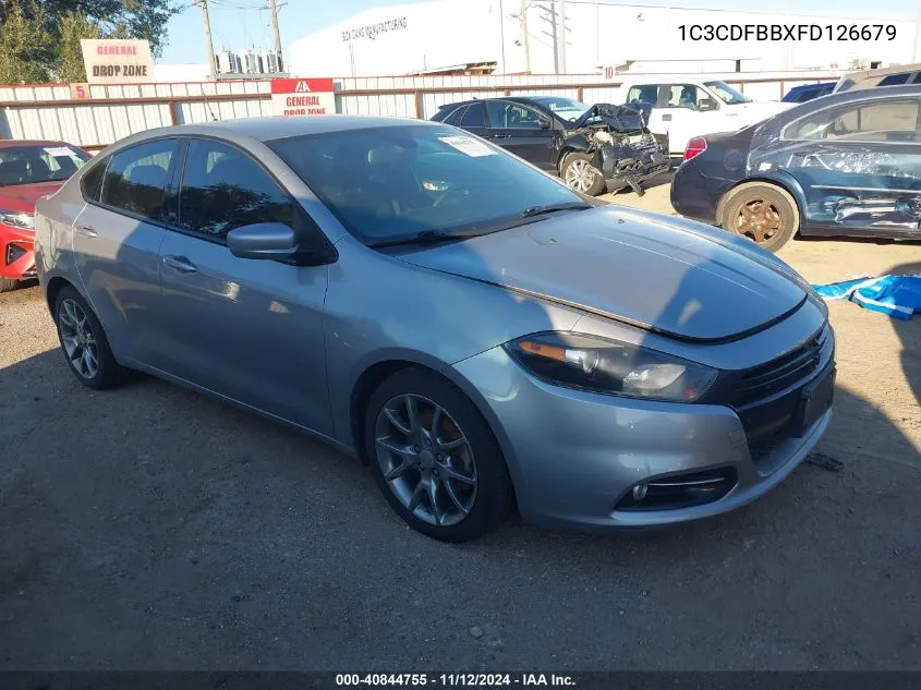 2015 Dodge Dart Sxt VIN: 1C3CDFBBXFD126679 Lot: 40844755