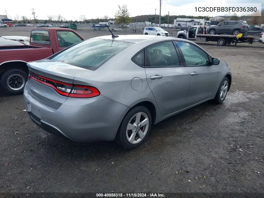 2015 Dodge Dart Sxt VIN: 1C3CDFBB3FD336380 Lot: 40858315