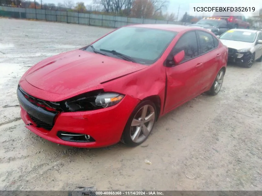 2015 Dodge Dart Gt VIN: 1C3CDFEBXFD352619 Lot: 40865368