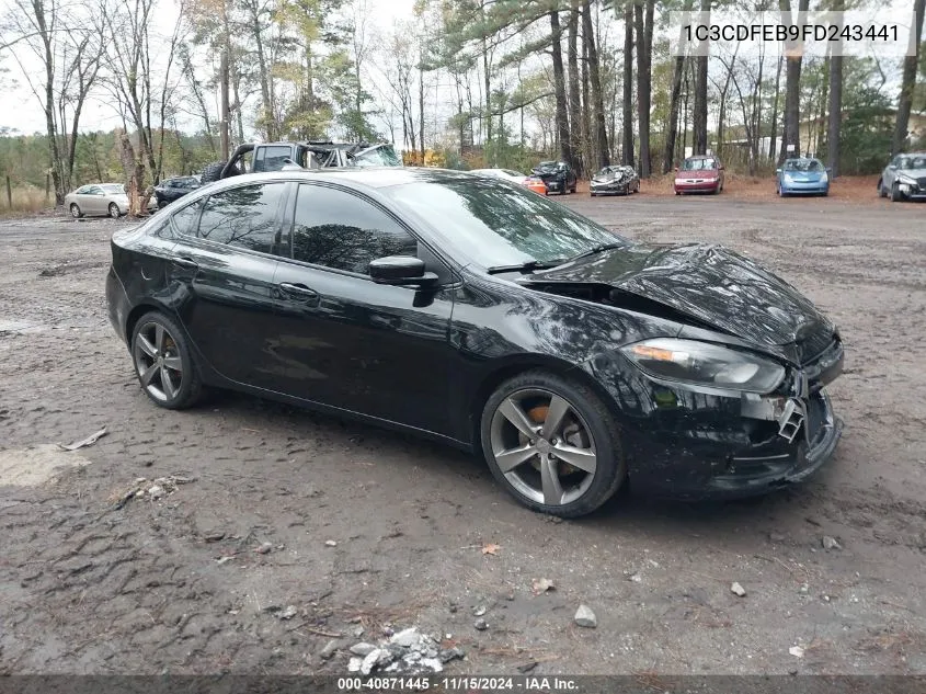 2015 Dodge Dart Gt VIN: 1C3CDFEB9FD243441 Lot: 40871445