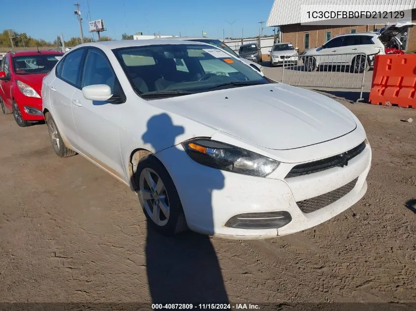 2015 Dodge Dart Sxt VIN: 1C3CDFBB0FD212129 Lot: 40872809