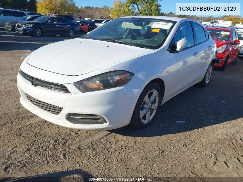 2015 Dodge Dart Sxt VIN: 1C3CDFBB0FD212129 Lot: 40872809