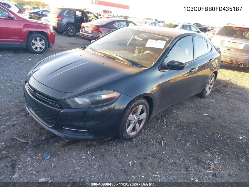 2015 Dodge Dart Sxt VIN: 1C3CDFBB0FD435187 Lot: 40898455