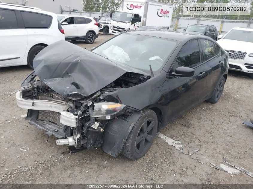 1C3CDFBB9GD570282 2016 Dodge Dart Sxt