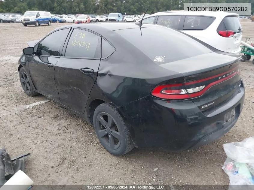 2016 Dodge Dart Sxt VIN: 1C3CDFBB9GD570282 Lot: 12092257