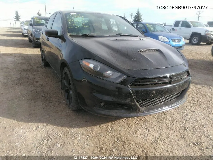 2016 Dodge Dart Gt Sport VIN: 1C3CDFGB9GD797027 Lot: 12117827