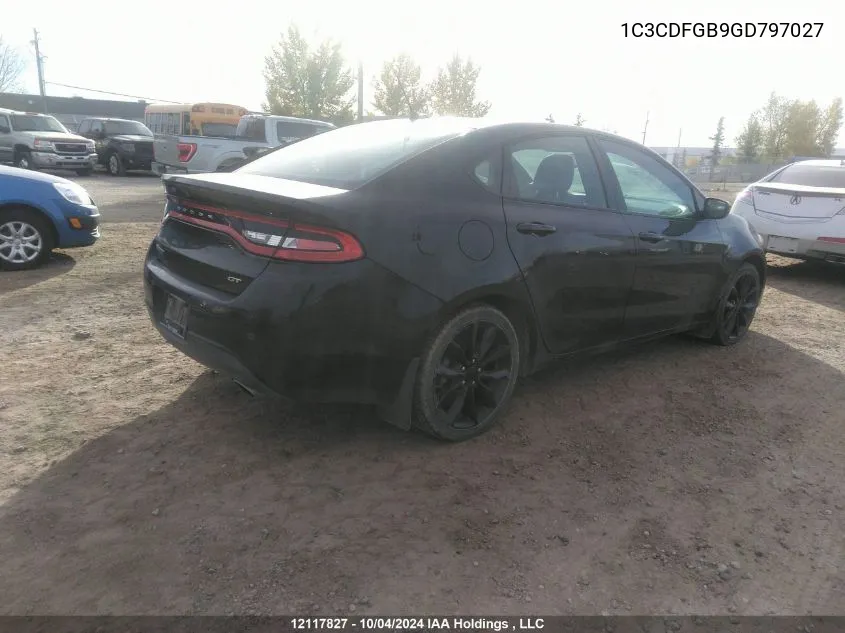 2016 Dodge Dart Gt Sport VIN: 1C3CDFGB9GD797027 Lot: 12117827