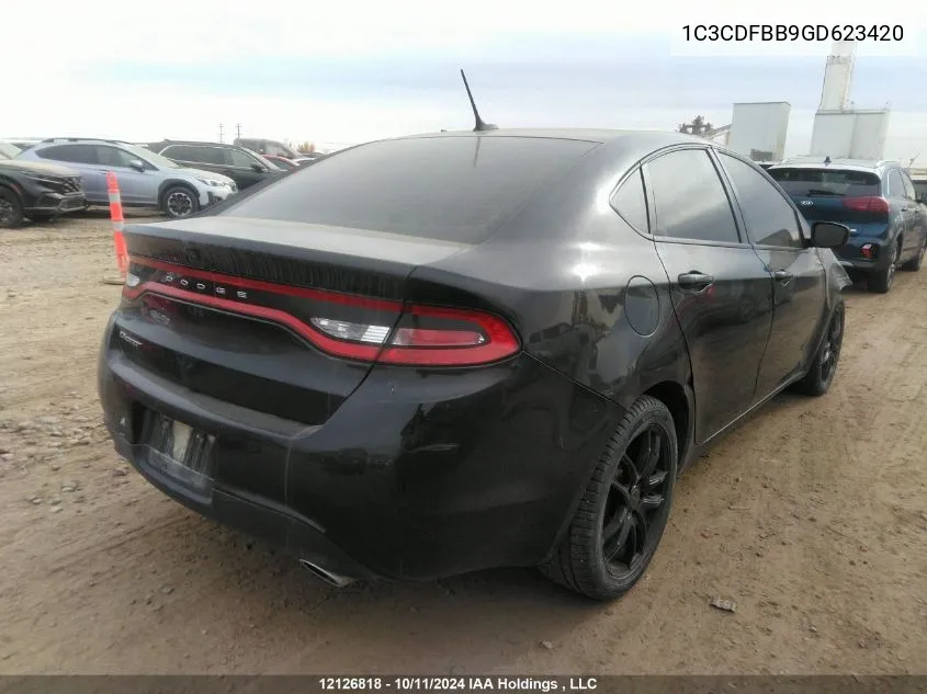 2016 Dodge Dart Sxt VIN: 1C3CDFBB9GD623420 Lot: 12126818