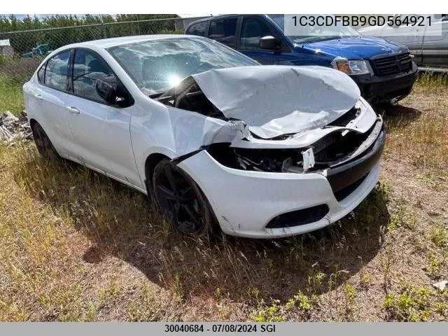 1C3CDFBB9GD564921 2016 Dodge Dart Sxt