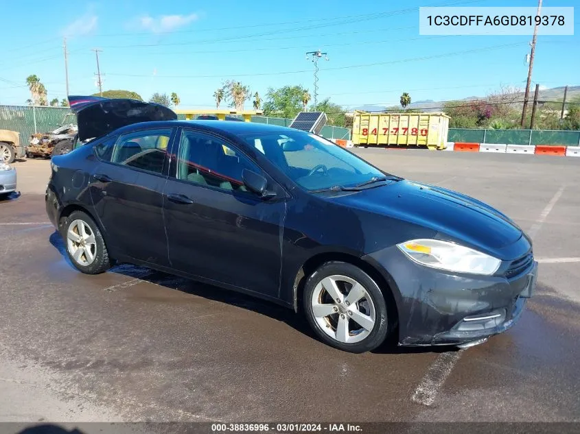 2016 Dodge Dart Sxt Sport VIN: 1C3CDFFA6GD819378 Lot: 38836996