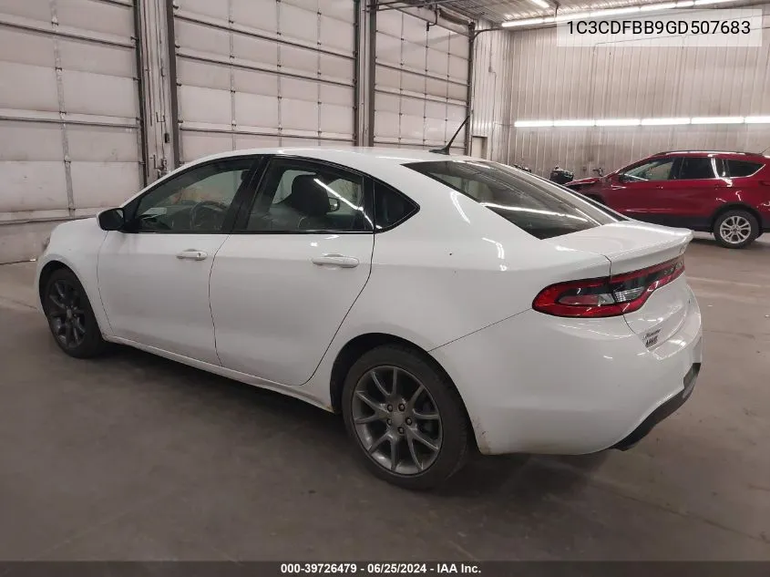 2016 Dodge Dart Sxt VIN: 1C3CDFBB9GD507683 Lot: 39726479