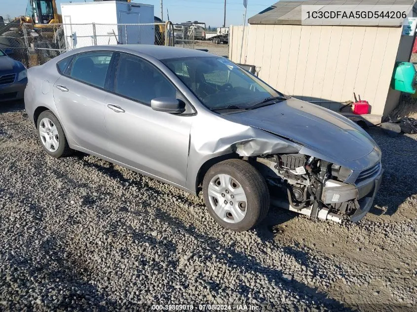 1C3CDFAA5GD544206 2016 Dodge Dart Se