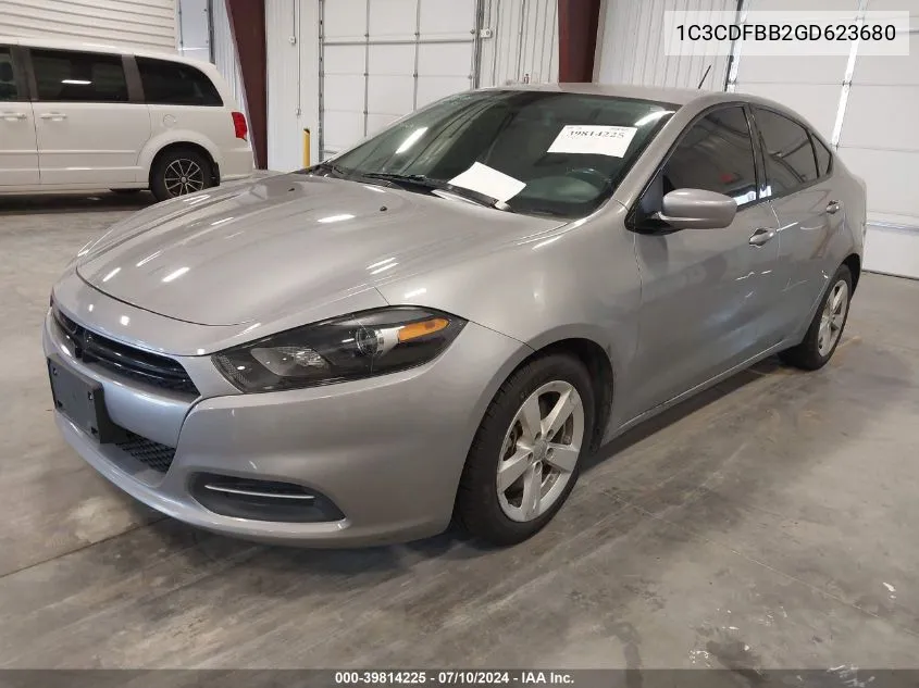 2016 Dodge Dart Sxt VIN: 1C3CDFBB2GD623680 Lot: 39814225