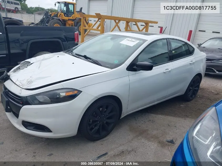 1C3CDFFA0GD817755 2016 Dodge Dart Sxt Sport Blacktop