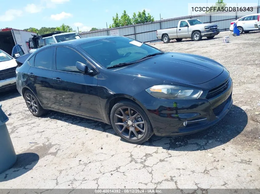 1C3CDFFA5GD816343 2016 Dodge Dart Sxt Sport Rallye