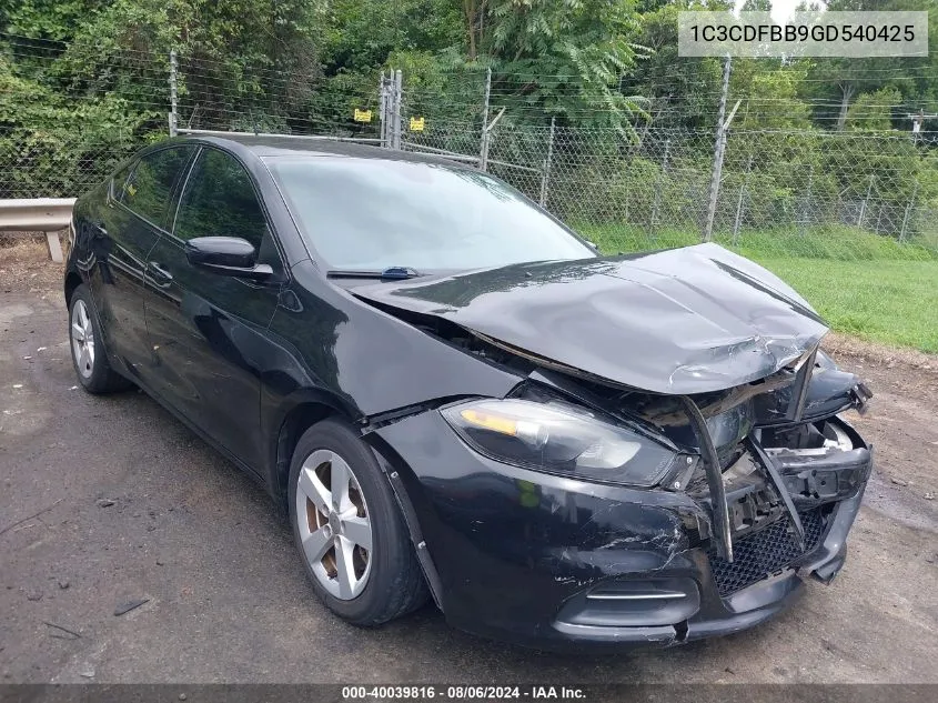 1C3CDFBB9GD540425 2016 Dodge Dart Sxt