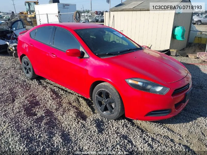 1C3CDFBA7GD718193 2016 Dodge Dart Sxt