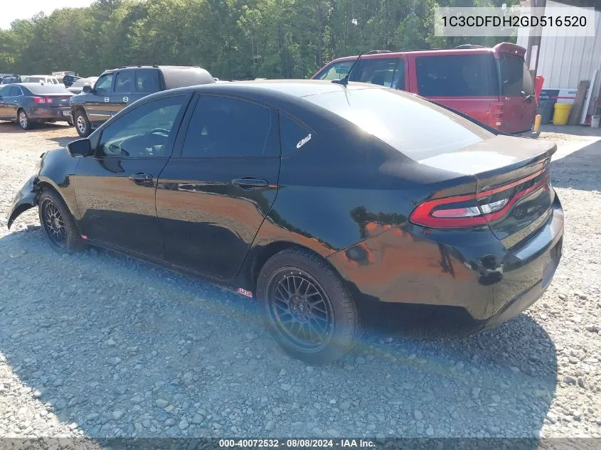 1C3CDFDH2GD516520 2016 Dodge Dart Aero