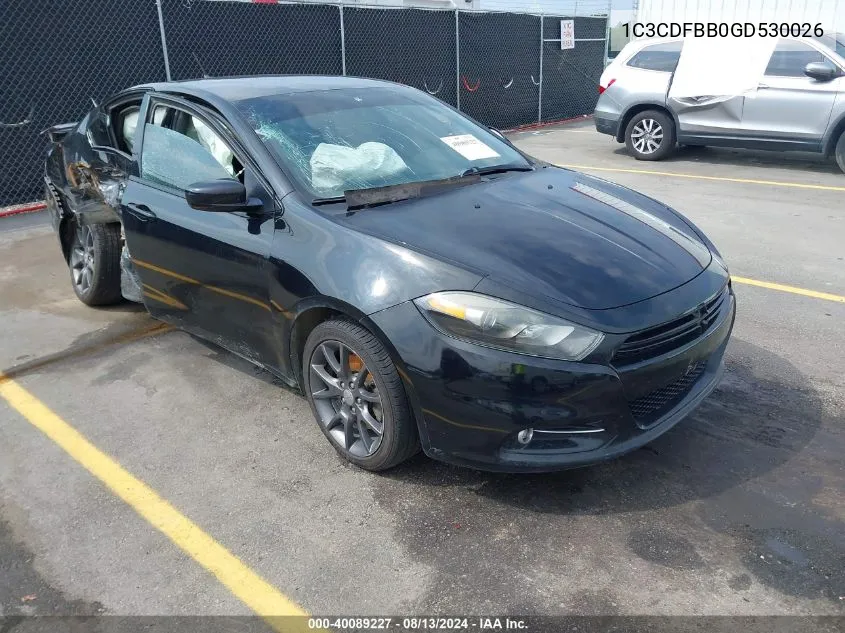 2016 Dodge Dart Sxt VIN: 1C3CDFBB0GD530026 Lot: 40089227