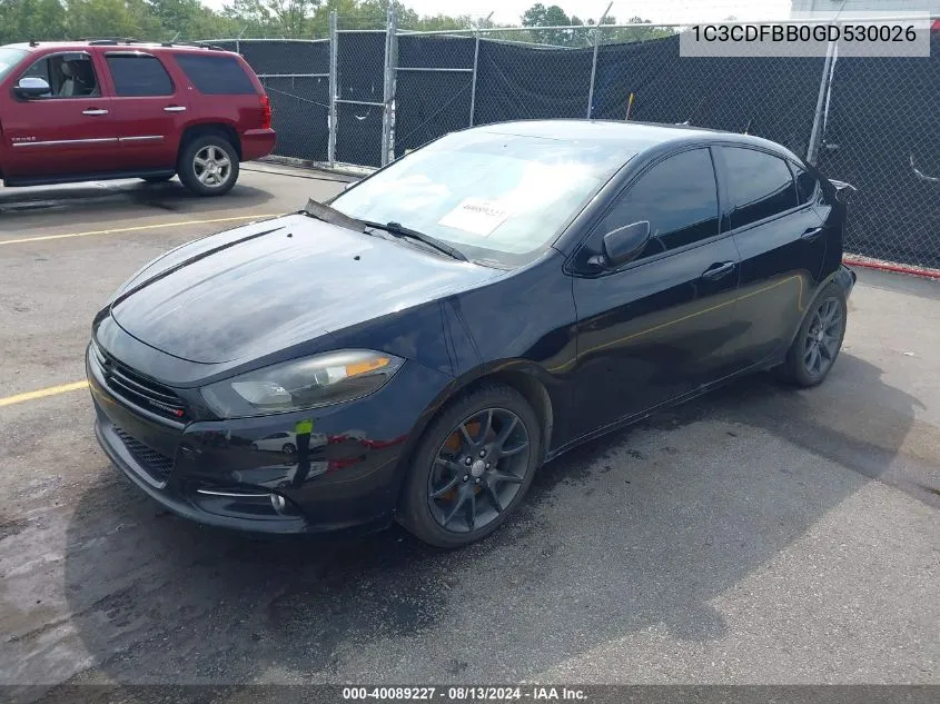 2016 Dodge Dart Sxt VIN: 1C3CDFBB0GD530026 Lot: 40089227