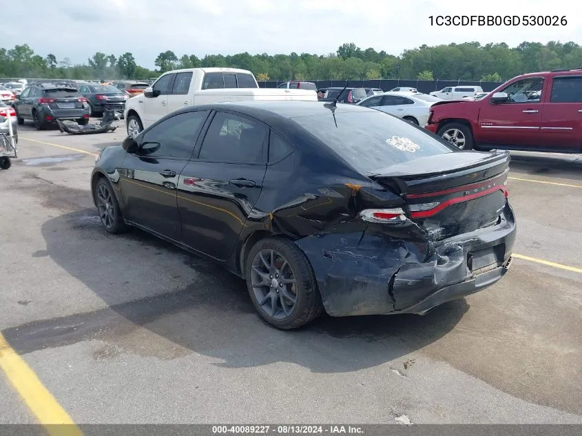 1C3CDFBB0GD530026 2016 Dodge Dart Sxt