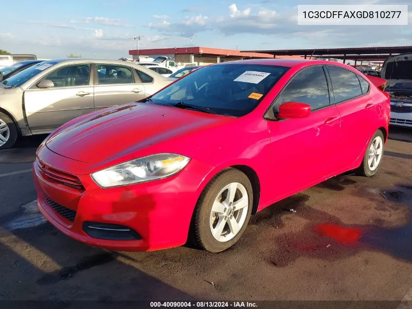 2016 Dodge Dart Sxt Sport VIN: 1C3CDFFAXGD810277 Lot: 40090004