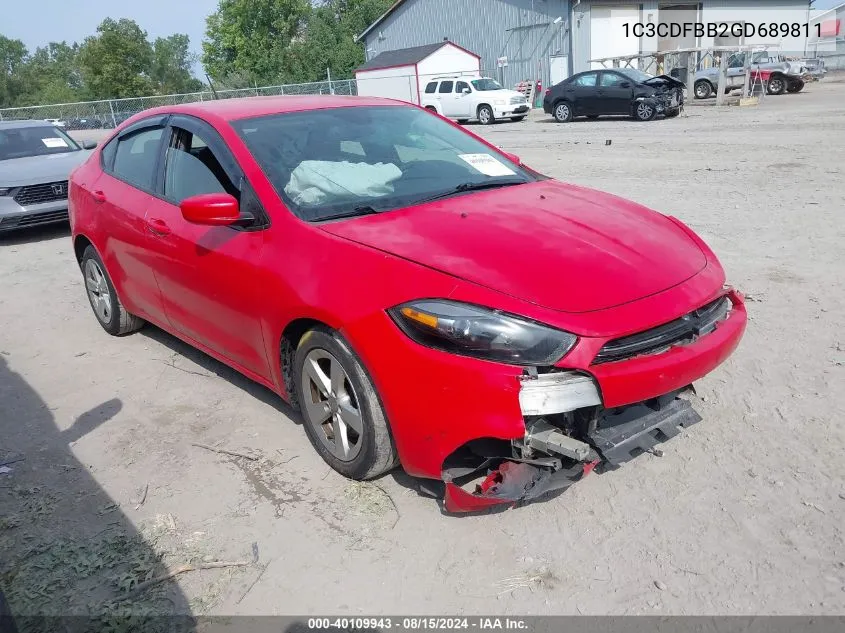 1C3CDFBB2GD689811 2016 Dodge Dart Sxt