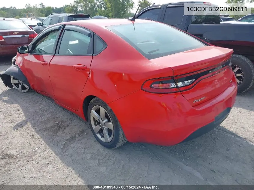 1C3CDFBB2GD689811 2016 Dodge Dart Sxt