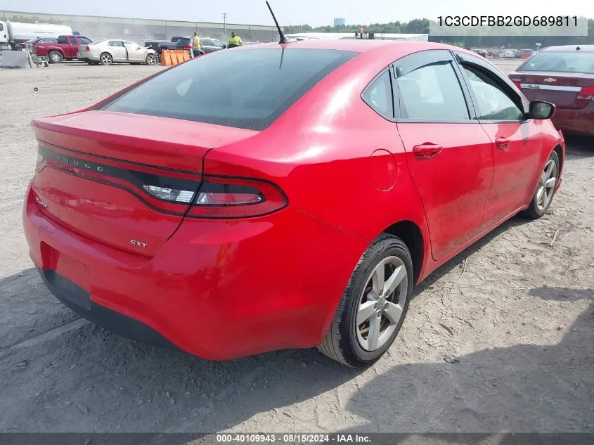 1C3CDFBB2GD689811 2016 Dodge Dart Sxt