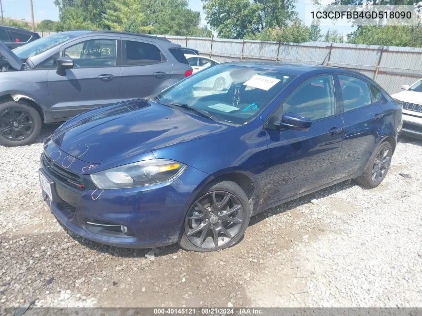 1C3CDFBB4GD518090 2016 Dodge Dart Sxt