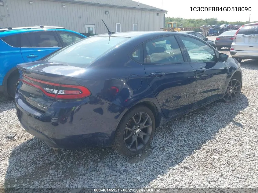 1C3CDFBB4GD518090 2016 Dodge Dart Sxt