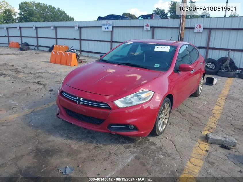 2016 Dodge Dart Sxt Sport VIN: 1C3CDFFA1GD819501 Lot: 40145812