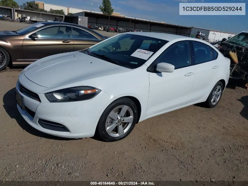 2016 Dodge Dart Sxt VIN: 1C3CDFBB5GD529244 Lot: 40164645