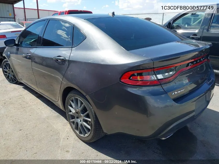 1C3CDFBB0GD577749 2016 Dodge Dart Sxt