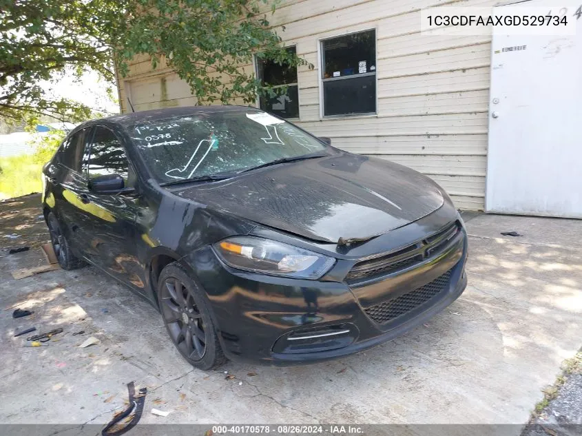 1C3CDFAAXGD529734 2016 Dodge Dart Se