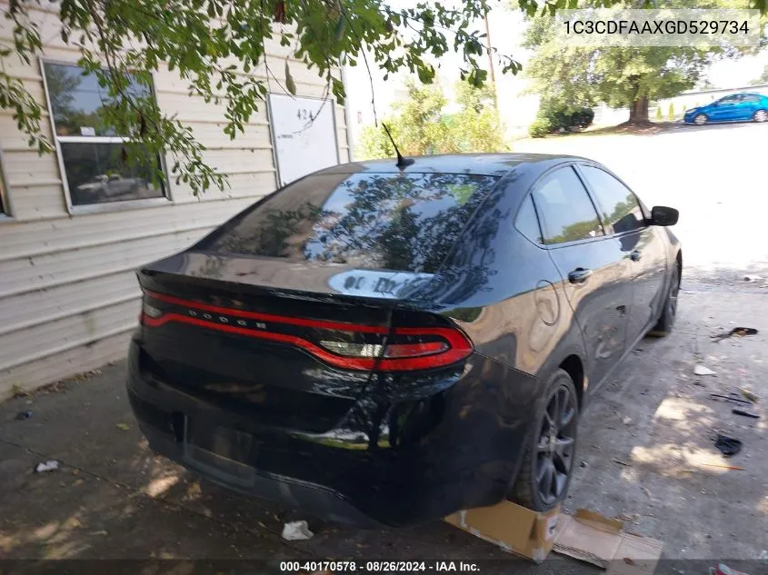 1C3CDFAAXGD529734 2016 Dodge Dart Se