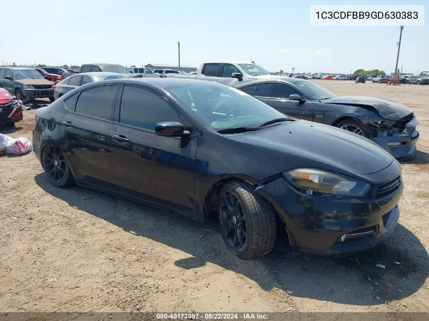 2016 Dodge Dart Sxt VIN: 1C3CDFBB9GD630383 Lot: 40173897