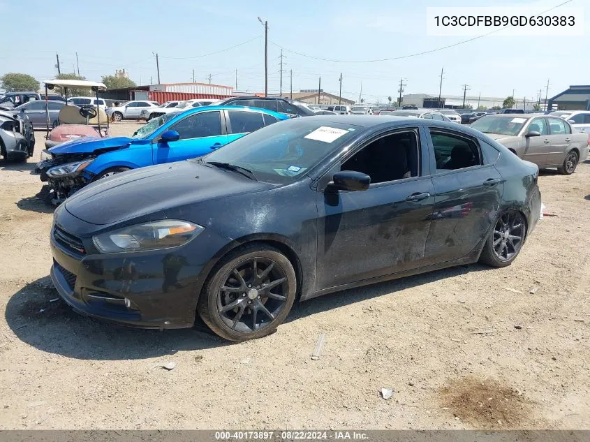 2016 Dodge Dart Sxt VIN: 1C3CDFBB9GD630383 Lot: 40173897