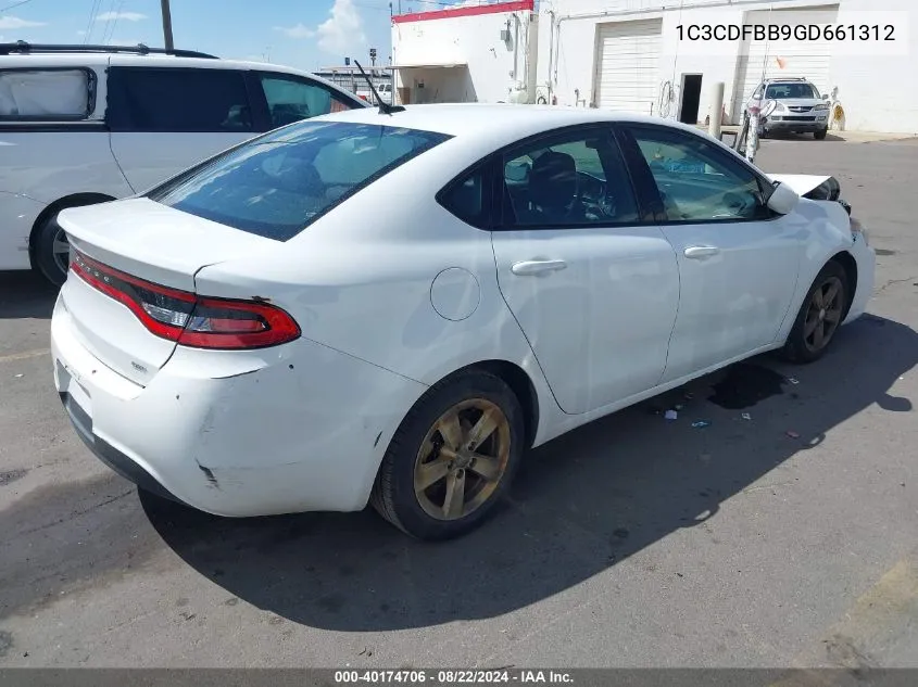 2016 Dodge Dart Sxt VIN: 1C3CDFBB9GD661312 Lot: 40174706